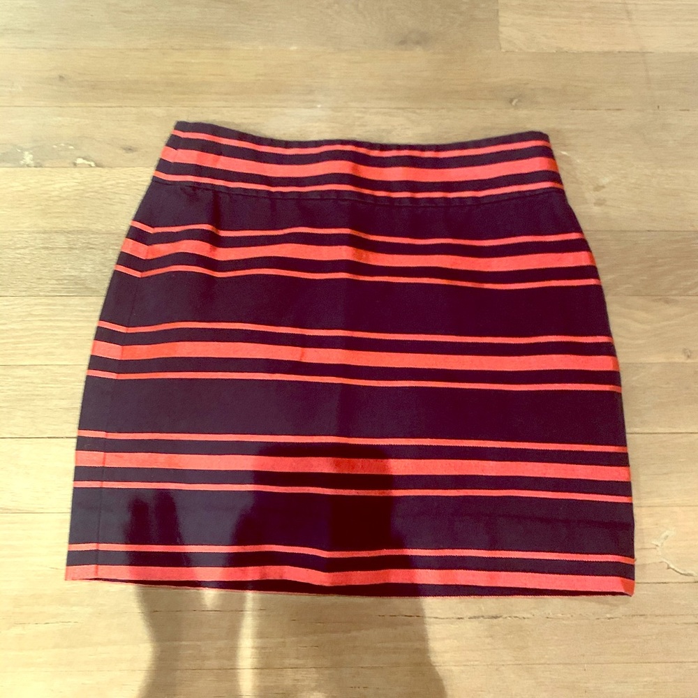J Crew Striped Mini Pencil Skirt